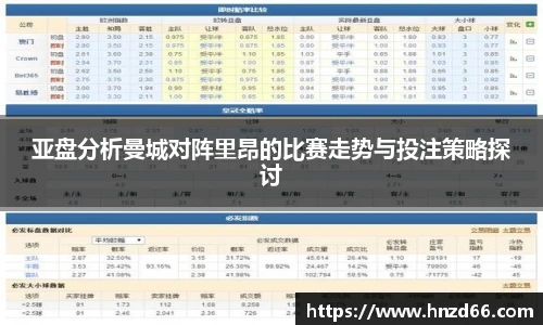 亚盘分析曼城对阵里昂的比赛走势与投注策略探讨
